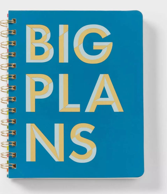 Planificador sin fecha Spiral Big Plans Teal - Opalhouse