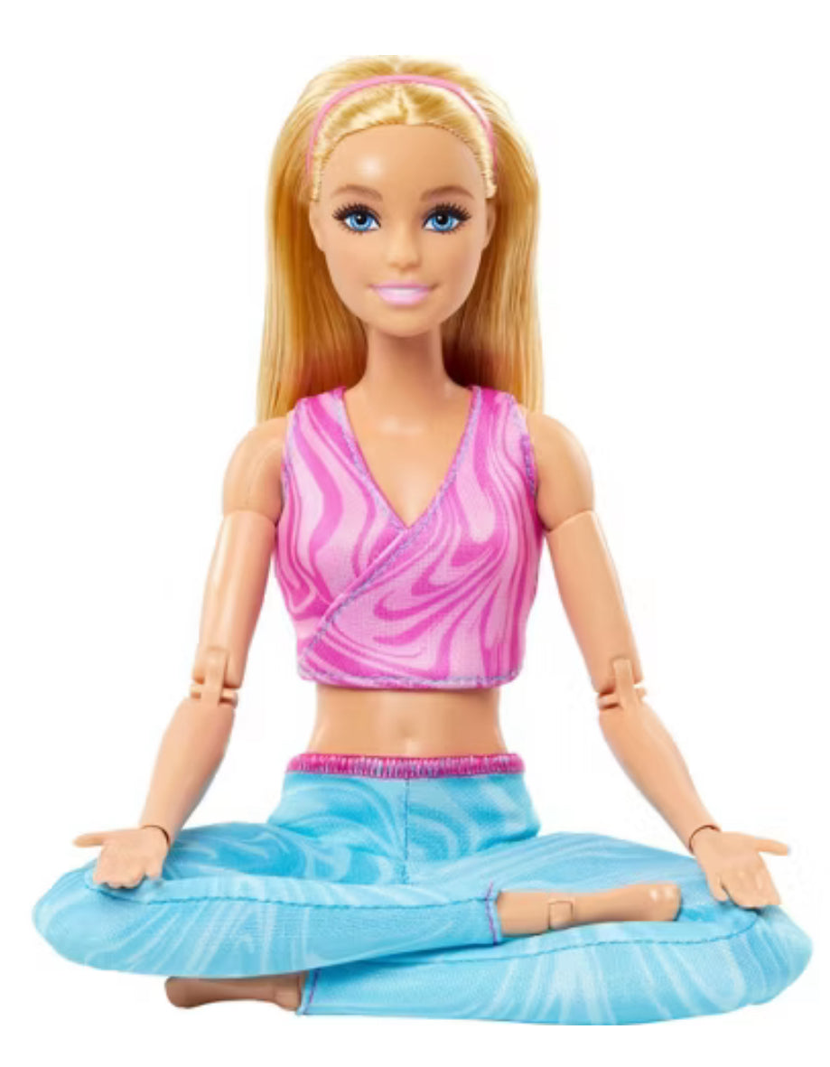 Muñeca de moda rubia Barbie hecha para mover con camiseta y pantalones deportivos extraíbles (exclusivo de Target)