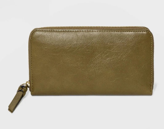 Cartera con cremallera para mujer - Universal Thread™ Verde oliva