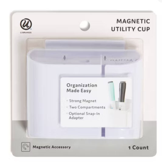 U Brands Utility Cup Magnetic Storage GRUV White- organizador magnético