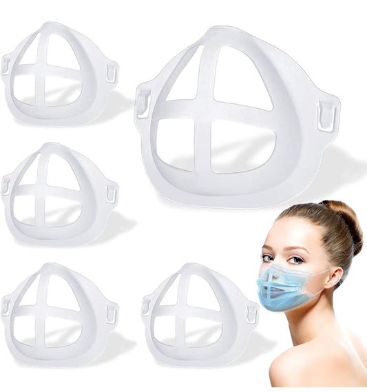 Soporte de protección fresco - Soporte de máscara 3D - Marco de soporte interior de la máscara facial - Soportes de plástico - Más espacio para una respiración cómoda Proteger lápiz labial lavable reutilizable- 3 pcs