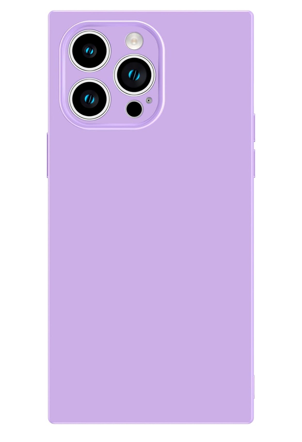 Cocomii Funda cuadrada compatible con iPhone 14 Pro, lujosa, delgada, brillante, color sólido, tonos vibrantes, fácil de sostener, antiarañazos, a prueba de golpes (morado)