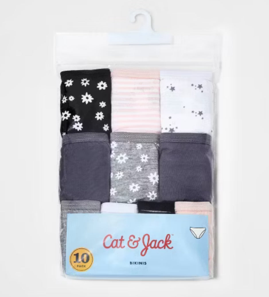 Ropa interior de bikini de algodón de 10 piezas para niñas - Cat & Jack™ Talla 6