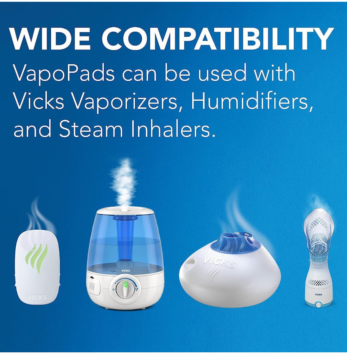 Vicks VapoPads: almohadillas de vapor de mentol calmantes para humidificadores, vaporizadores, vaporizadores sin agua y enchufes, VSP-19, 6 unidades (paquete de 1)