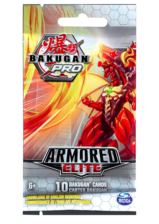 Bakugan Pro, Armored Elite Booster Pack con 10 tarjetas coleccionables coleccionables, para edades de 6 años en adelante