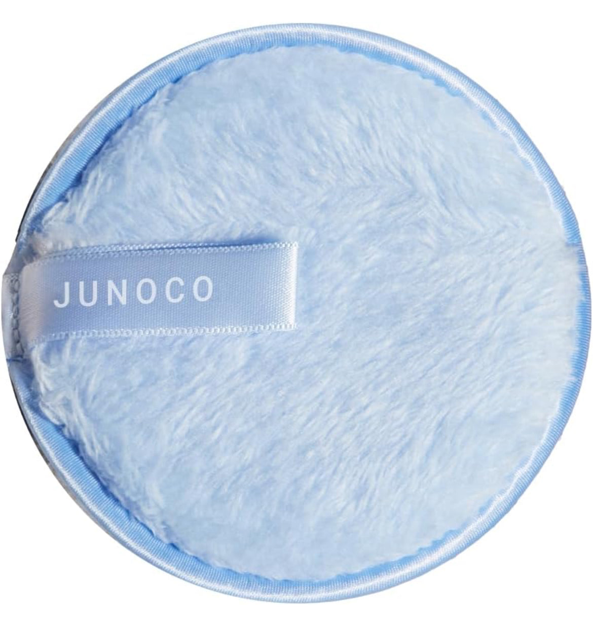 JUNO & Co. Almohadilla removedor de maquillaje reutilizable, almohadilla de limpieza facial lavable azul