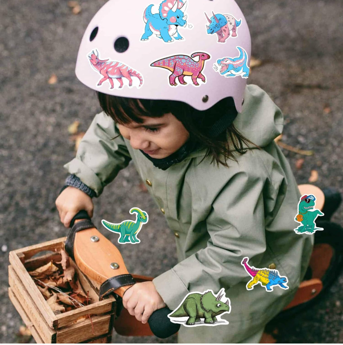 100 calcomanías de dinosaurio kawaii, lindas calcomanías de vinilo impermeables para niños, perfectas para computadora portátil, teléfono, guitarra, equipaje, grandes recompensas de enseñanza