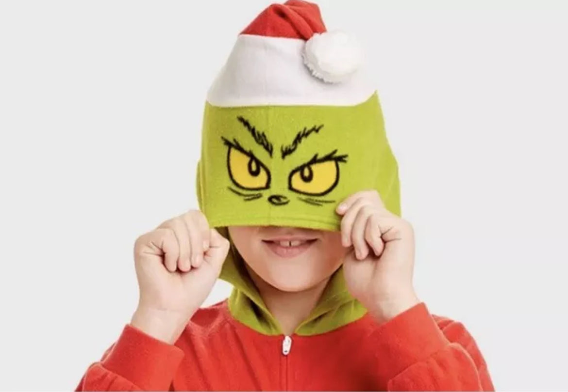 Dr. Seuss The Grinch Pijamas de una pieza Traje de unión Niño Niña Disfraz de Navidad Talla M (8)