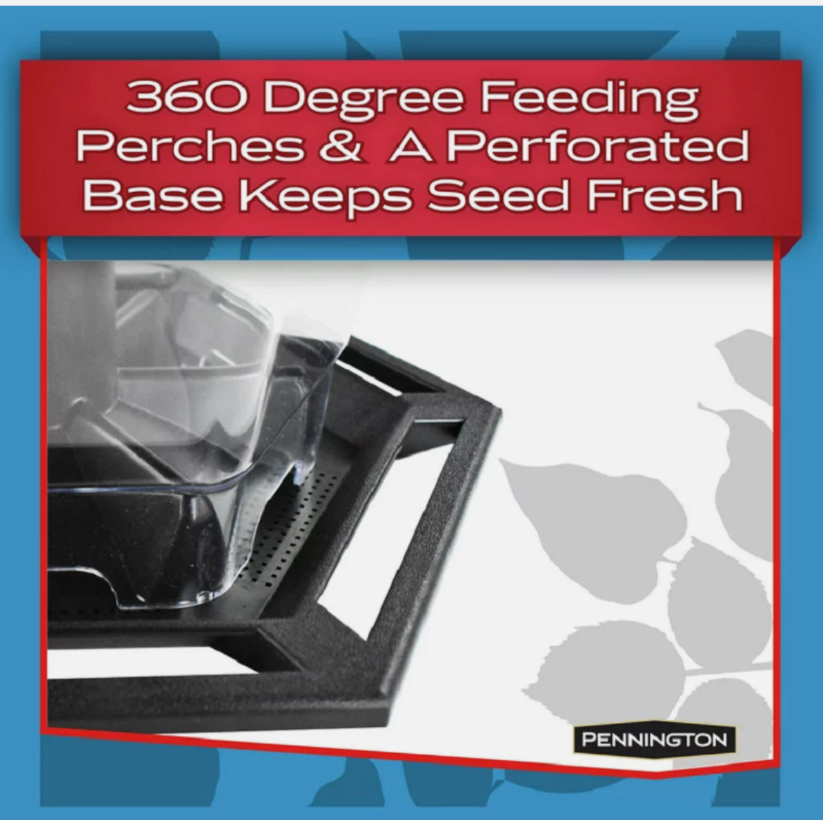 Alimentador de aves salvajes Pennington plástico negro tolva cardinal, 6 lb. Capacidad