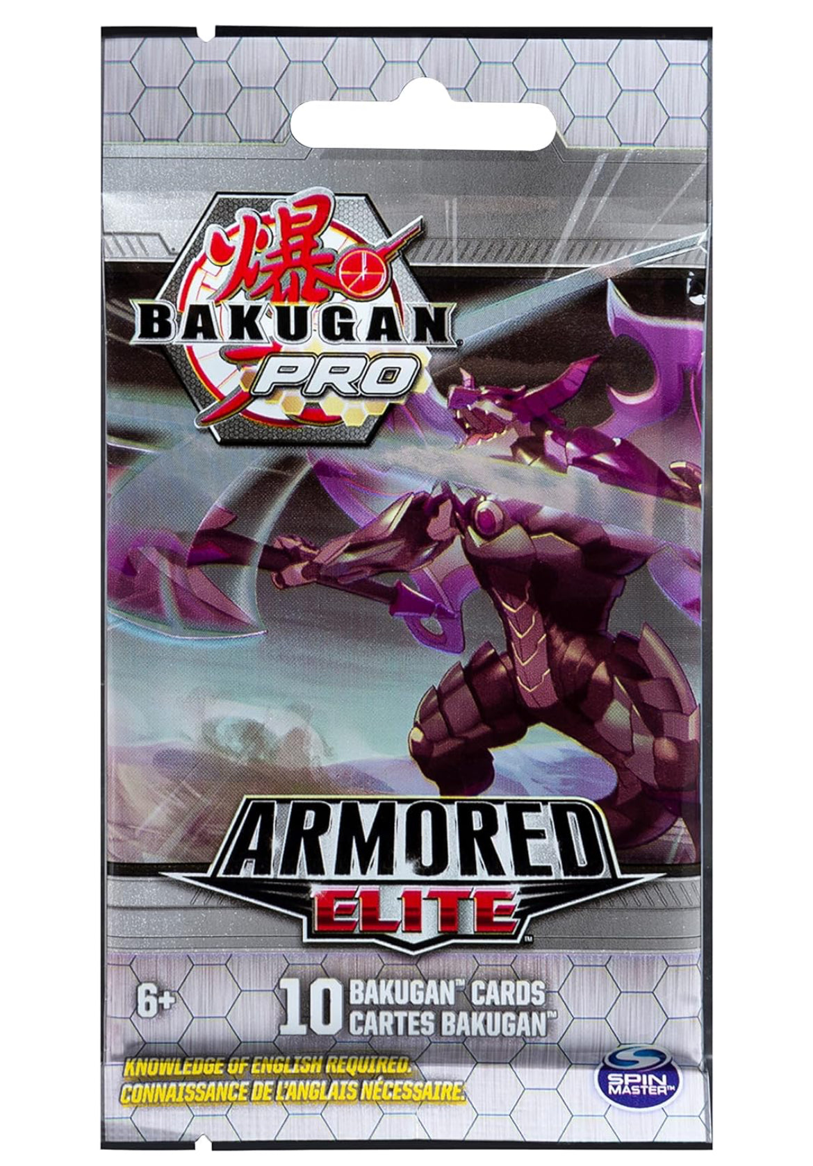 Bakugan Pro, Armored Elite Booster Pack con 10 tarjetas coleccionables coleccionables, para edades de 6 años en adelante