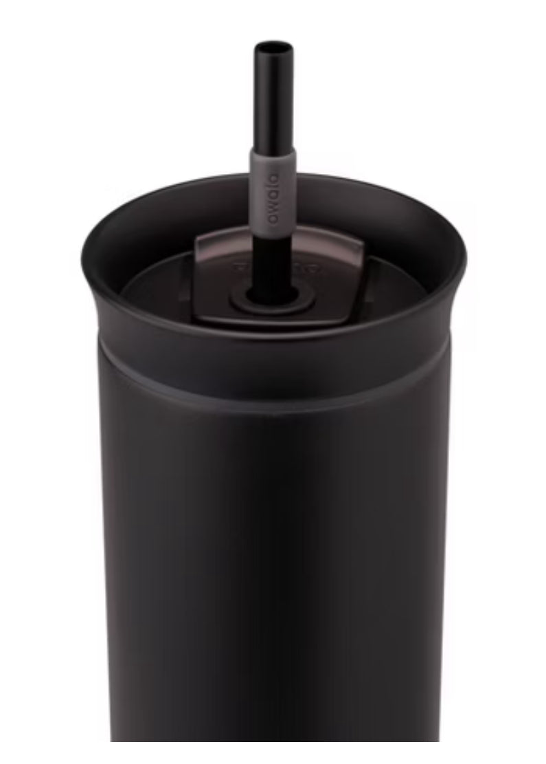 Vaso de pajilla de acero inoxidable Owala de 24 oz - negro