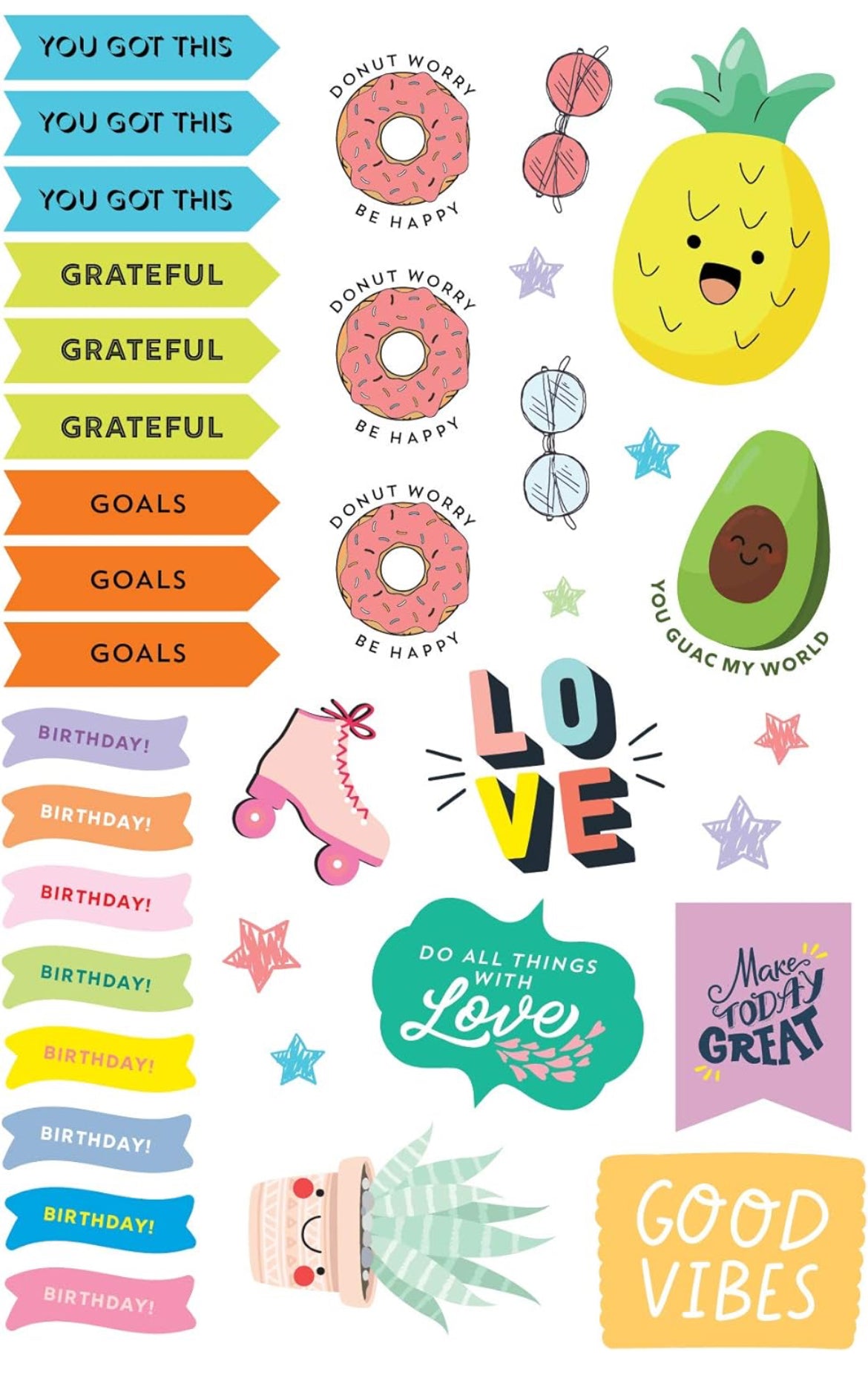 Stickers Instant Happy Planner: Conjunto de más de 450 pegatinas para aumentar tu felicidad (paquetes de variedades de diarios para mujeres) (Inspirar calendarios y regalos de felicidad instantánea)