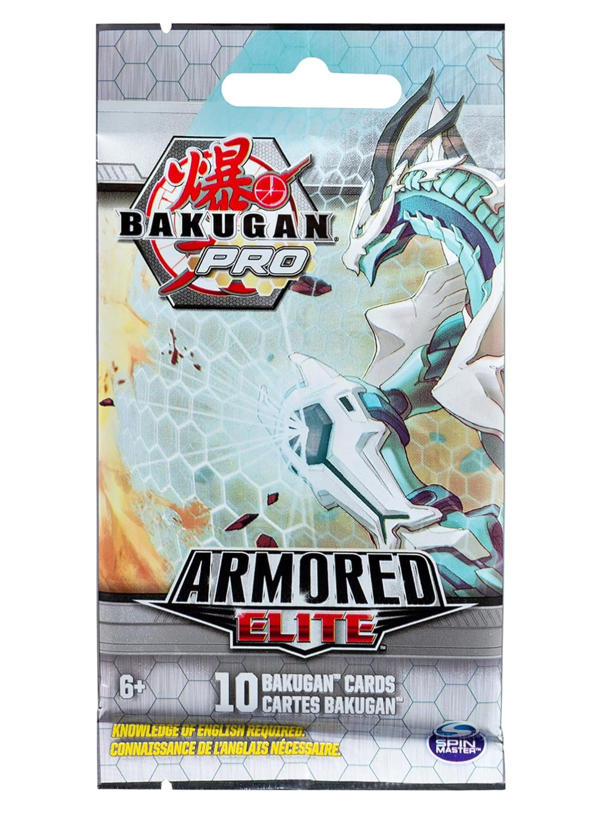 Bakugan Pro, Armored Elite Booster Pack con 10 tarjetas coleccionables coleccionables, para edades de 6 años en adelante