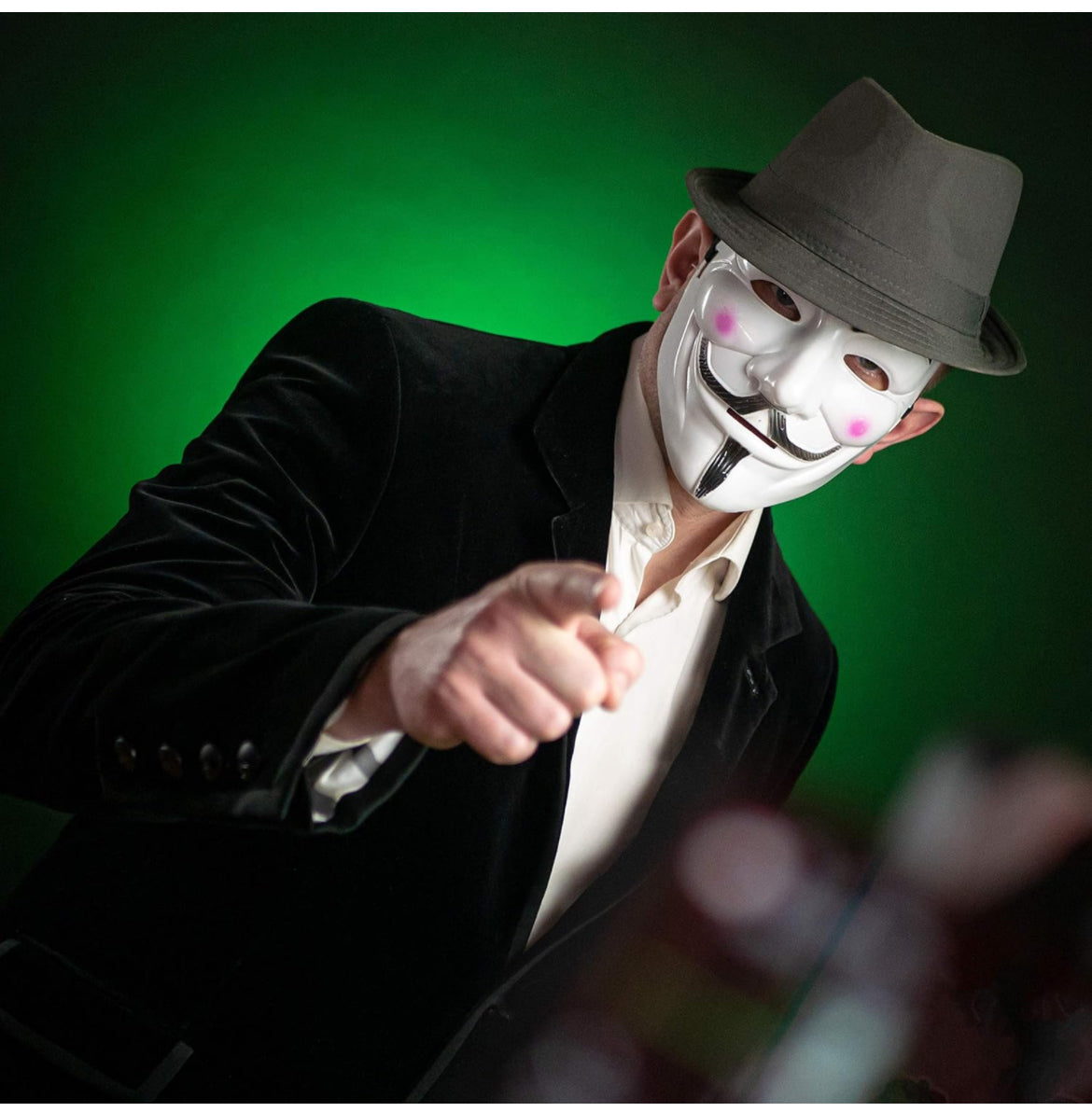 Máscara de V for Vendetta, máscara anónima de Guy Fawkes para halloween