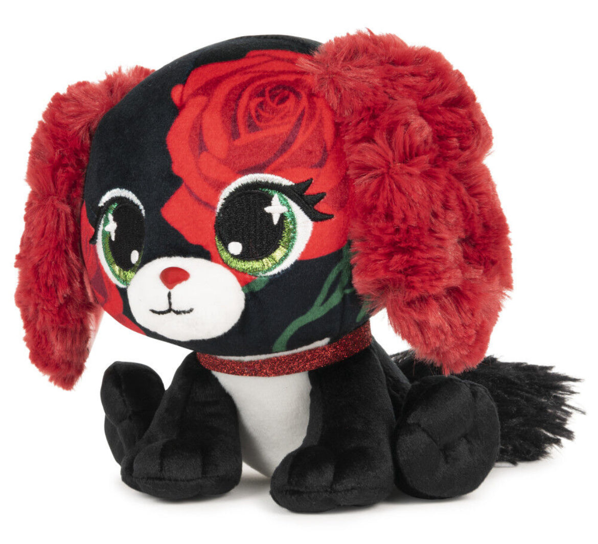 P.Lushes Designer Fashion Pets Anna Dolce Puppy Premium Peluche, Rojo/Negro, 6"