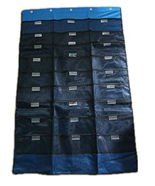 Casemate - Organizador para aula, 27 bolsillos, tamaño carta (azul)