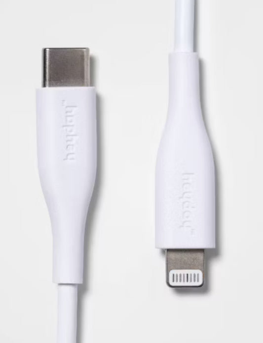 Cable redondo Lightning a USB-C - heyday™ 3 pies