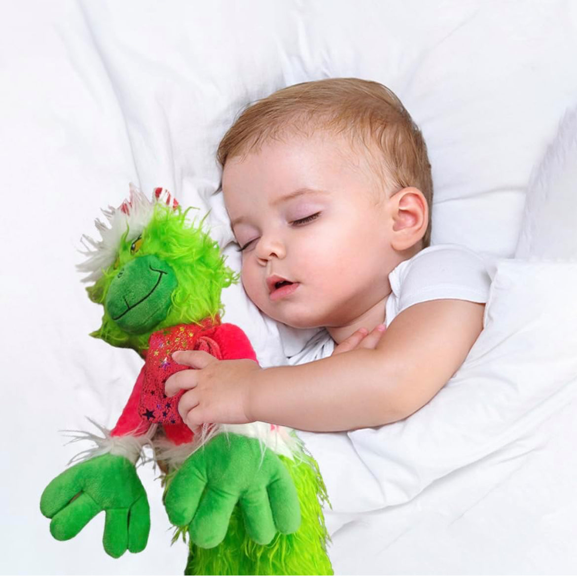 Grinchmas (30 pulgadas) Decoración de Navidad Almohada de Navidad Muñeca de monstruo verde Muñeco de peluche adecuado para árbol de Navidad decoración del hogar (rojo)