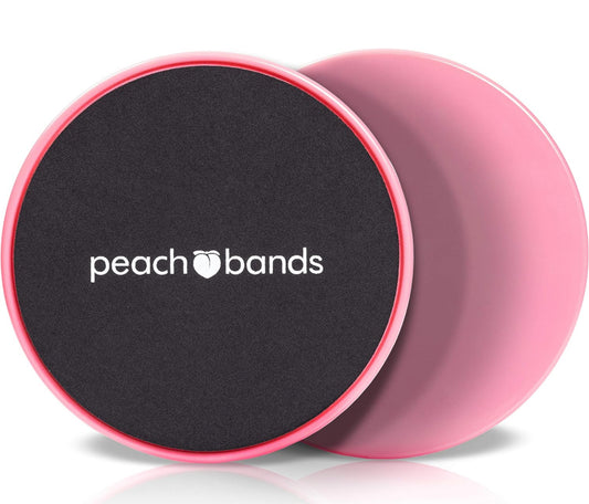 Peach Bands Core Sliders Fitness - Discos de ejercicio de doble cara para abdominales y núcleos