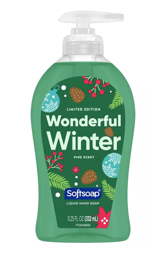 Jabón líquido de manos Softsoap, maravilloso aroma a pino invierno, 11,25 Fl. Oz. Botella de bomba