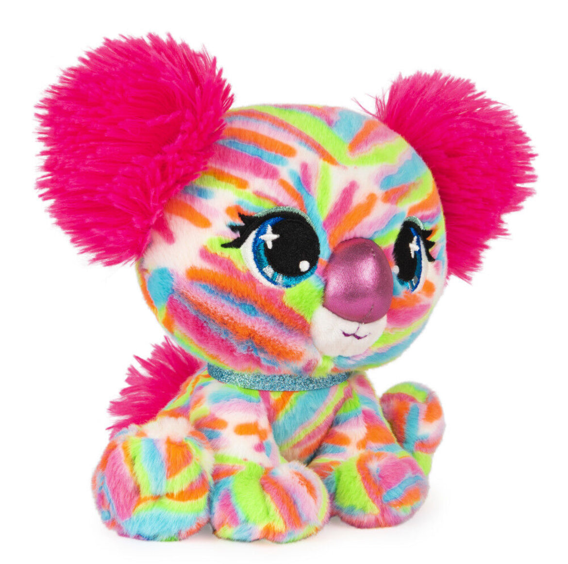 P.Lushes Designer Fashion Pets Koko Melbie Koala Bear Premium Stuffed Animal, Multicolor/Rosa, 6"