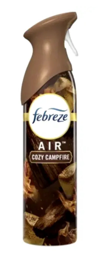 Refrescante de aire Febreze eliminador de olores en aerosol, acogedora fogata, 8,8 oz.