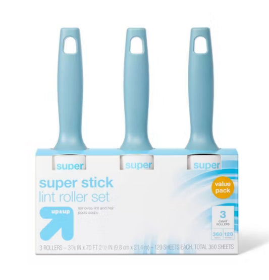 Lint Roller Triple Pack 120 Hojas - up&up™ - Rodillos antipelusa