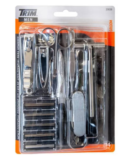 Kit de aseo de uñas diario para hombres - 14 pcs