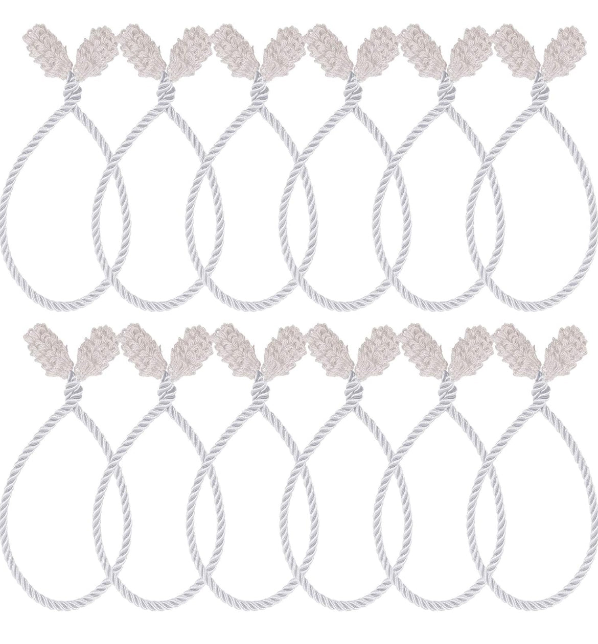 Cooraby 12 piezas Guirnalda decorativa de plata Corbatas Guirnalda Corbatas flexibles para decoraciones navideñas Artesanía navideña Envoltura de regalo