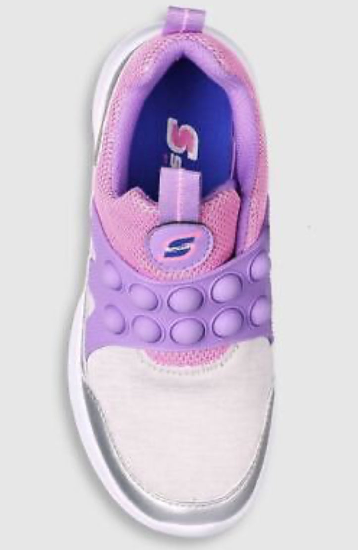 S Sport By Skechers Zapatillas Denise Colorblock para niñas Púrpura/Rosa/Plata Talla 13