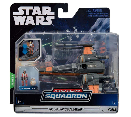 Vehículo T-70 X-WIng de Star Wars Micro Galaxy Squadron Poe Dameron [Negro]