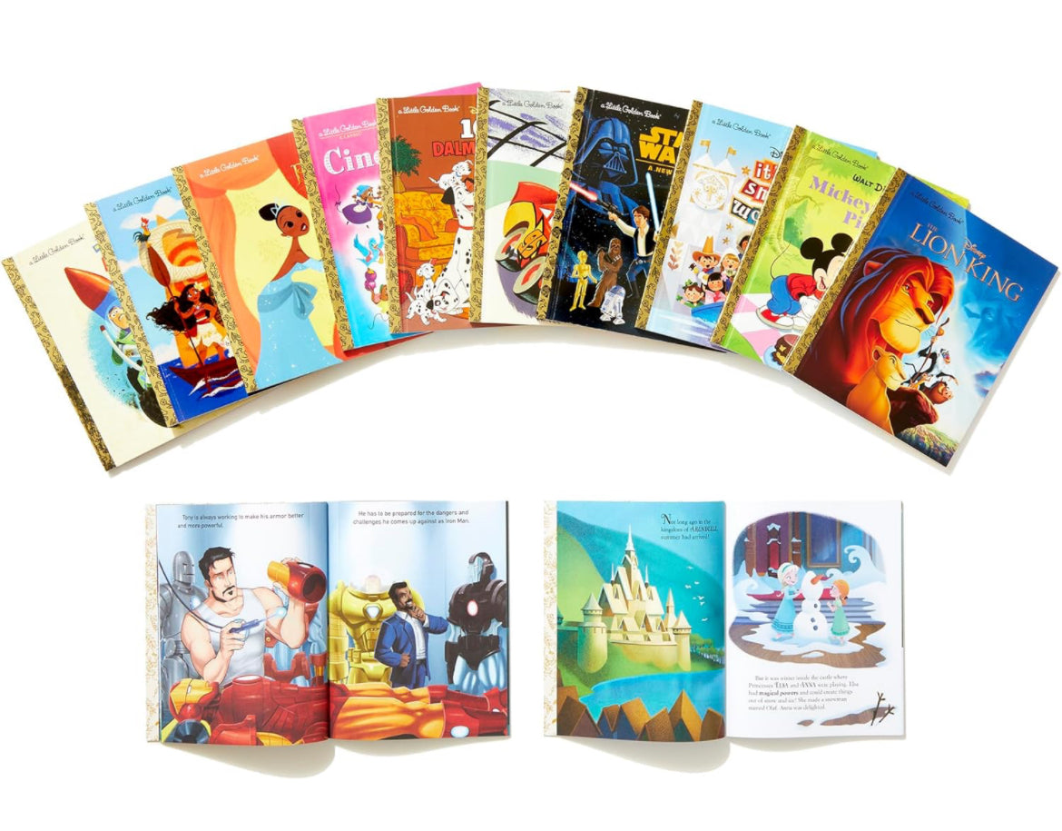 Juego en caja del 100 aniversario de Disney de 12 pequeños libros de oro (Disney)