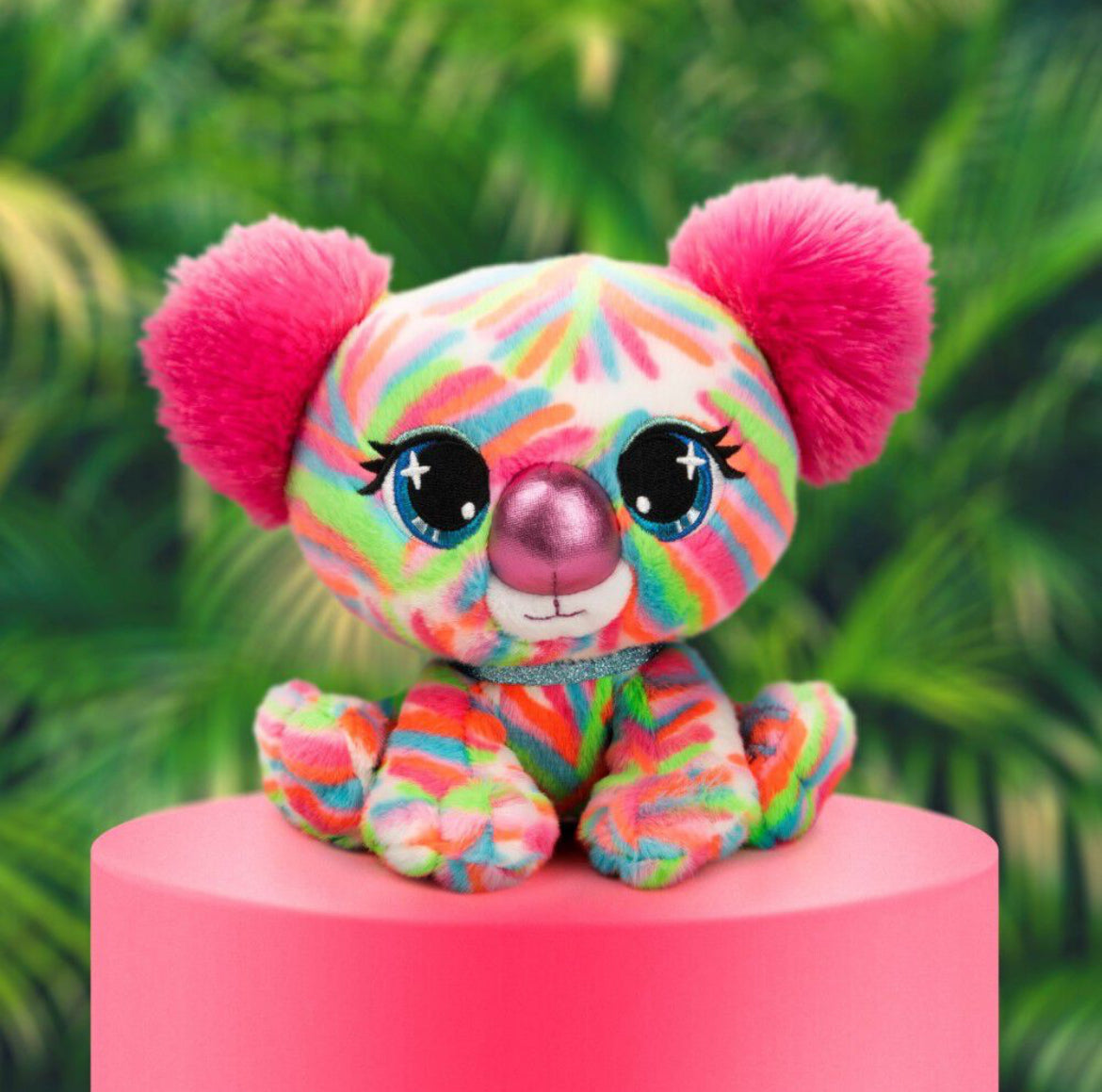 P.Lushes Designer Fashion Pets Koko Melbie Koala Bear Premium Stuffed Animal, Multicolor/Rosa, 6"