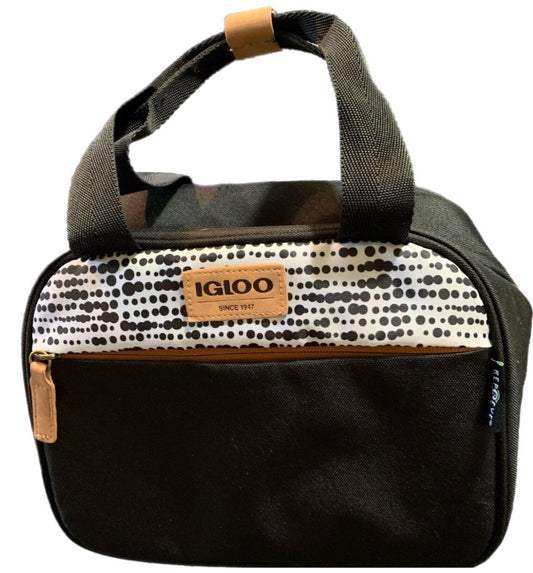 Bolso de almuerzo Igloo Repreve Urban Bowler - negro/blanco
