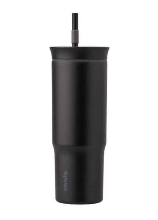 Vaso de pajilla de acero inoxidable Owala de 24 oz - negro