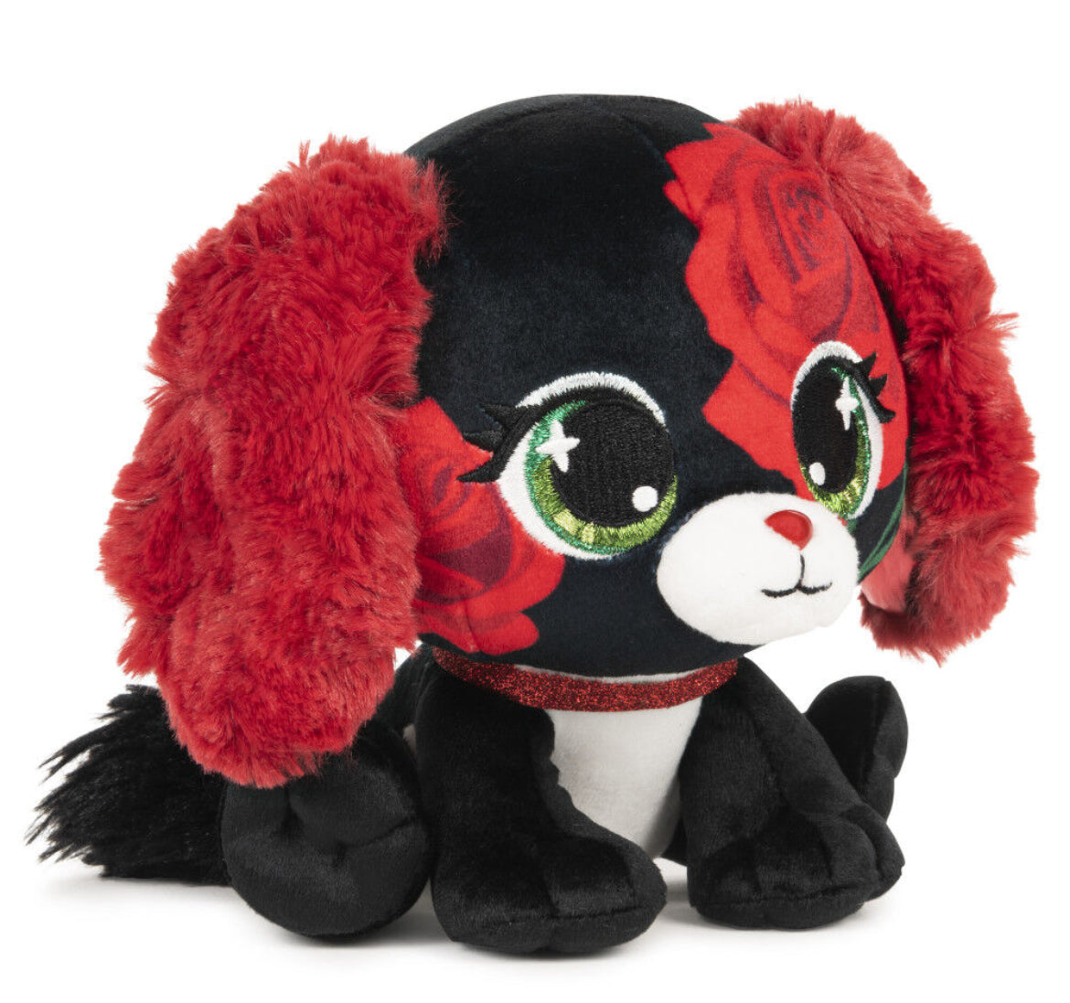 P.Lushes Designer Fashion Pets Anna Dolce Puppy Premium Peluche, Rojo/Negro, 6"