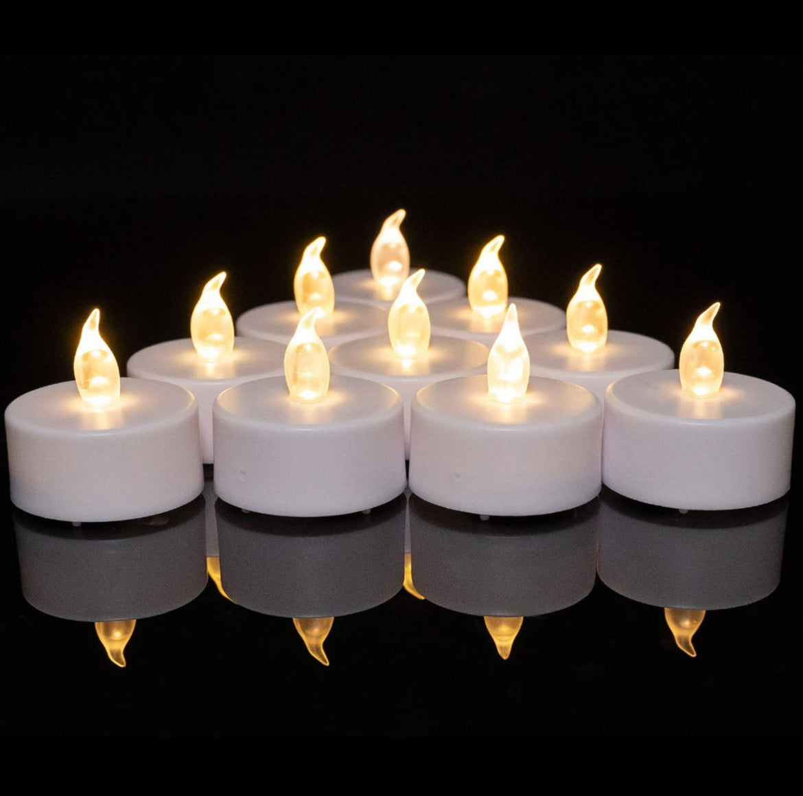 Paquete de 24 velas LED sin llama, funciona con pilas, más de 200 horas, velas eléctricas falsas de Plasitc para votivo, Halloween, calabazas , decoración de mesa, etc