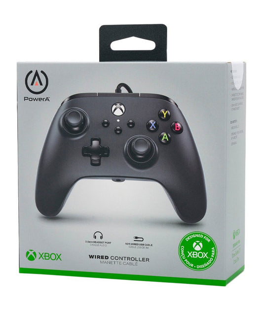 Control Alambrico PowerA Xbox One Y Xbox Series USB Desmontable Entrada De Audio 3.5mm Negro (Black)