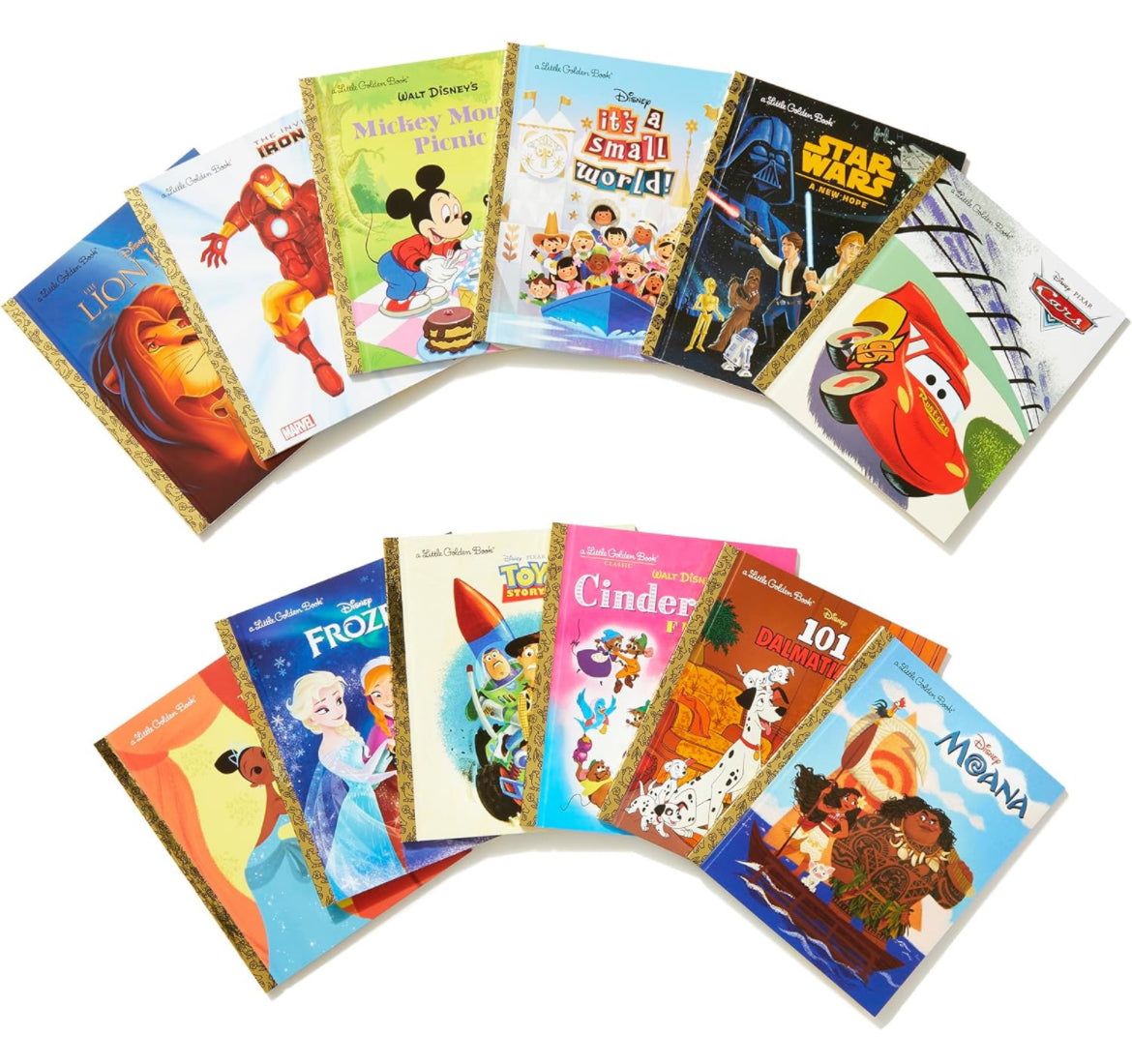 Juego en caja del 100 aniversario de Disney de 12 pequeños libros de oro (Disney)