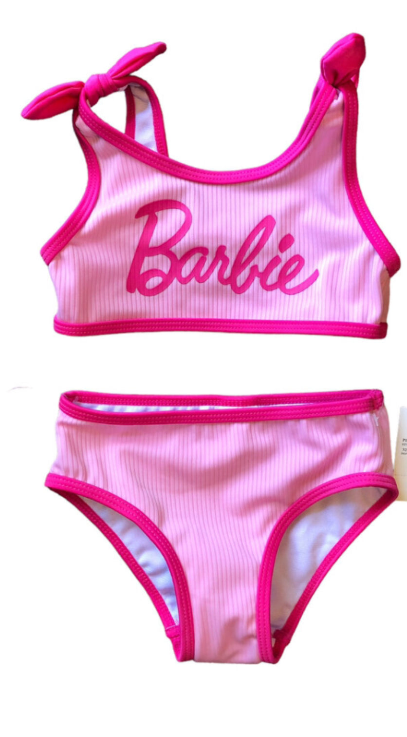 Traje de baño NWT Mattel Barbie Conjunto de bikini de 2 piezas - tallas disponibles 3T