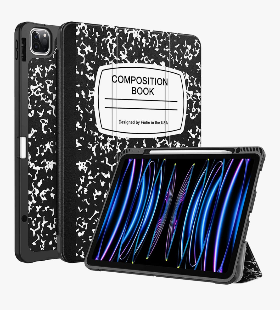 Fintie Funda para iPad Pro de 12.9 pulgadas, 6ª generación 2022, [Soporte para lápiz integrado] Funda protectora de TPU suave y delgada con encendido y apagado automático, también compatible con iPad Pro de 12.9 pulgadas de 5ª, 4ª y 3ª generación, libro d