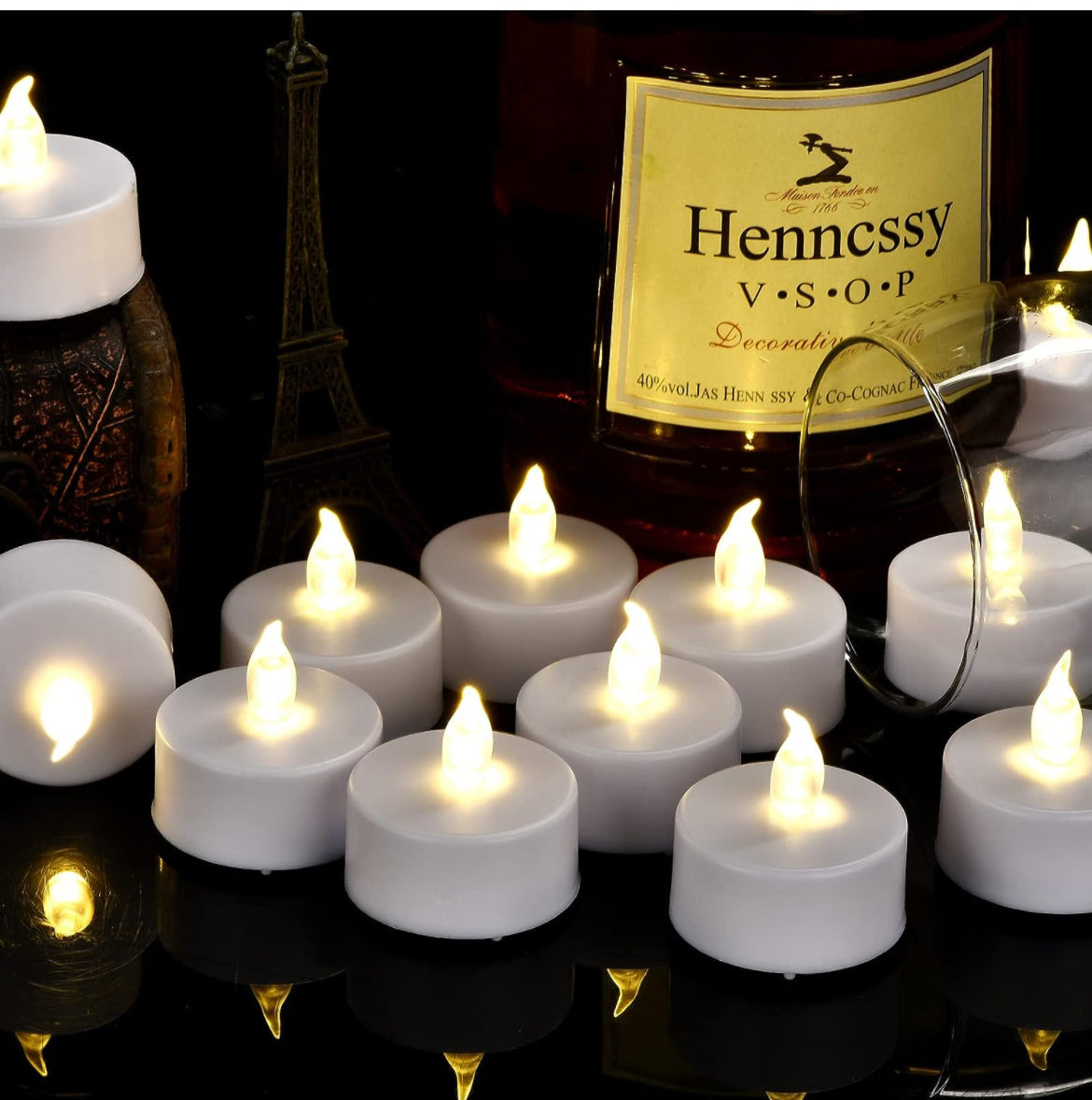 Paquete de 24 velas LED sin llama, funciona con pilas, más de 200 horas, velas eléctricas falsas de Plasitc para votivo, Halloween, calabazas , decoración de mesa, etc