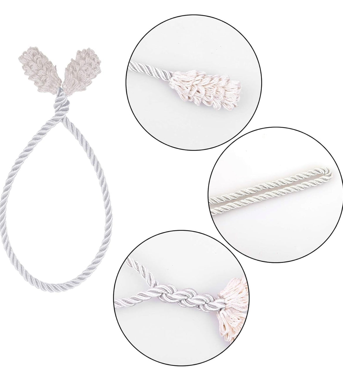 Cooraby 12 piezas Guirnalda decorativa de plata Corbatas Guirnalda Corbatas flexibles para decoraciones navideñas Artesanía navideña Envoltura de regalo