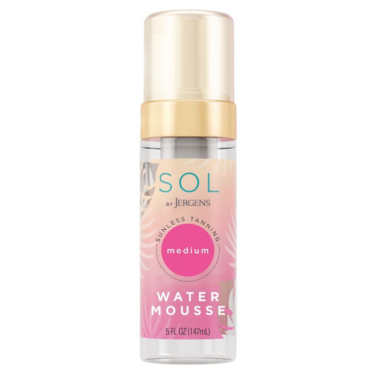 SOL by Jergens Mousse de agua mediana, autocurnido, espuma de agua de bronceado con coco, fórmula sin colorantes 5 fl oz