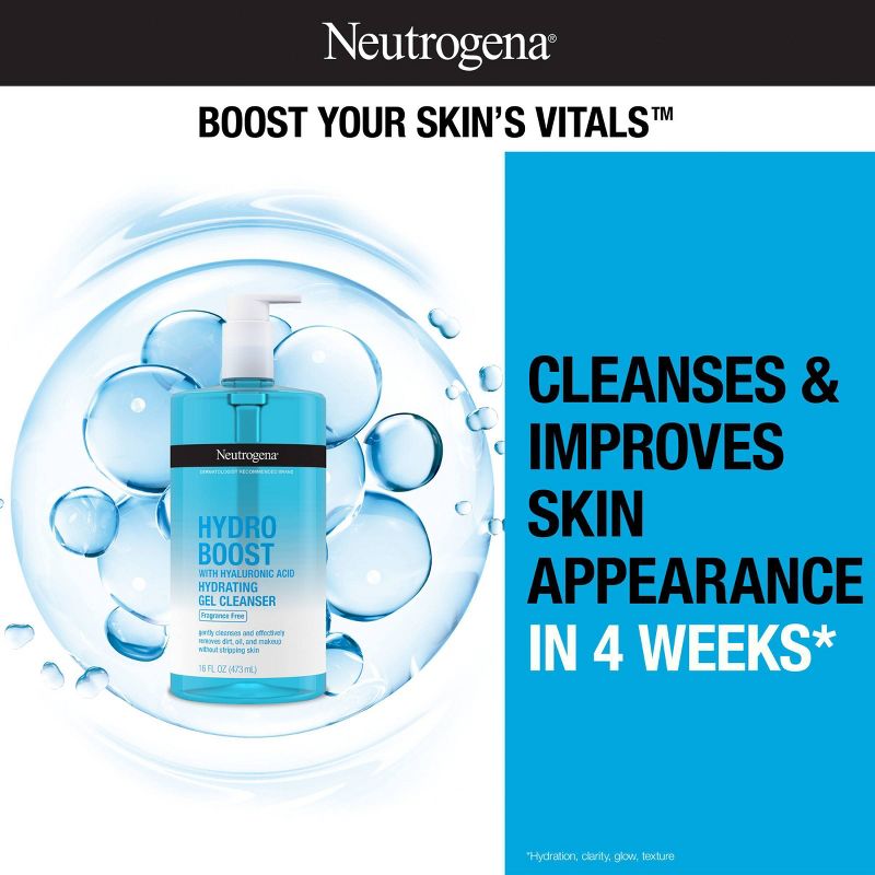 Gel limpiador hidratante sin fragancia Neutrogena Hydro Boost