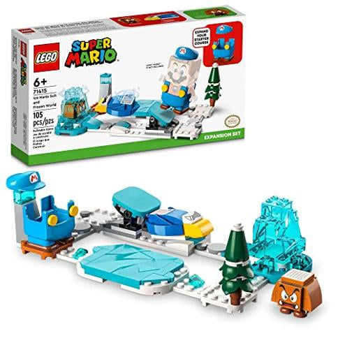 LEGO Super Mario Set de Expansión Traje de Ice Mario y Frozen World 71415, Juego Coleccionable para Construir con Disfraz de Figura y Figuras Enemigas de Cooligan y Goomba - Color Multicolor