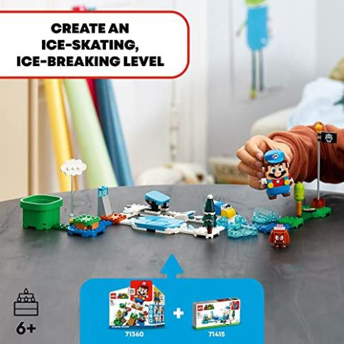 LEGO Super Mario Set de Expansión Traje de Ice Mario y Frozen World 71415, Juego Coleccionable para Construir con Disfraz de Figura y Figuras Enemigas de Cooligan y Goomba - Color Multicolor