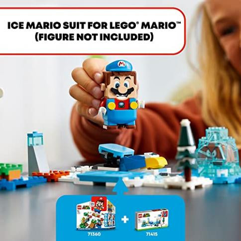 LEGO Super Mario Set de Expansión Traje de Ice Mario y Frozen World 71415, Juego Coleccionable para Construir con Disfraz de Figura y Figuras Enemigas de Cooligan y Goomba - Color Multicolor