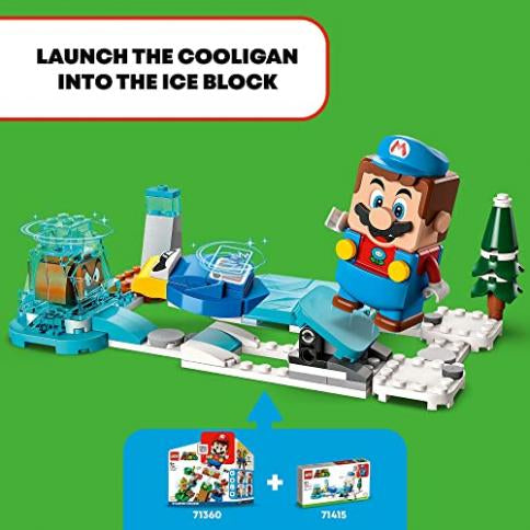 LEGO Super Mario Set de Expansión Traje de Ice Mario y Frozen World 71415, Juego Coleccionable para Construir con Disfraz de Figura y Figuras Enemigas de Cooligan y Goomba - Color Multicolor