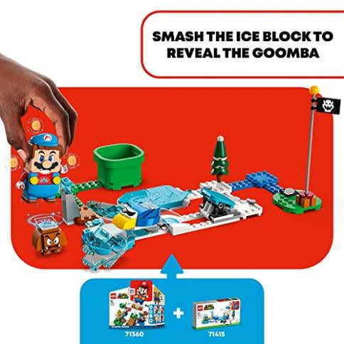 LEGO Super Mario Set de Expansión Traje de Ice Mario y Frozen World 71415, Juego Coleccionable para Construir con Disfraz de Figura y Figuras Enemigas de Cooligan y Goomba - Color Multicolor